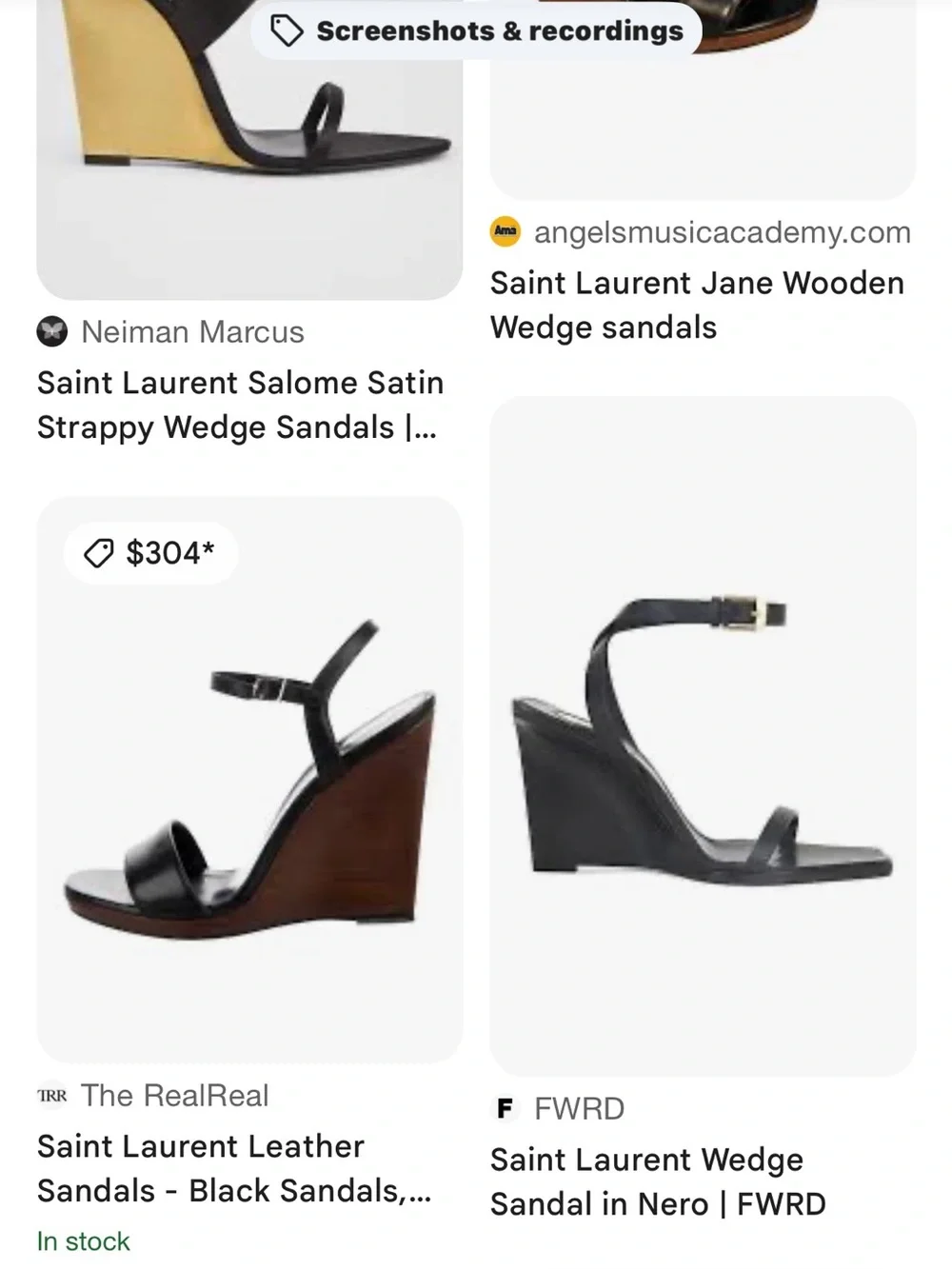 SAINT LAURENT BLACK LEATHER SANDALS (CERTIFICATE OF AUTHENTICITY INCLUDED) - Picture 8 of 8